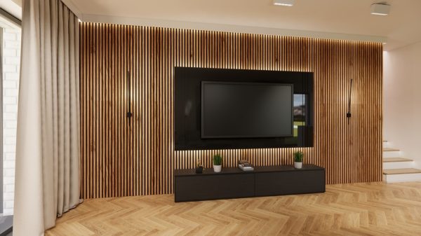 Lamele Ścienne na Płycie 275x45cm Panele Dekoracyjne DĄB CATINA - obrazek 5