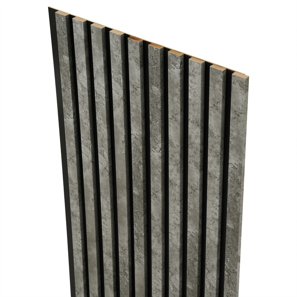 Lamele Ścienne na Płycie 275x45cm Panele Dekoracyjne BETON