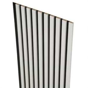Lamele Ścienne na Płycie 275x45cm Panele Dekoracyjne BIAŁE