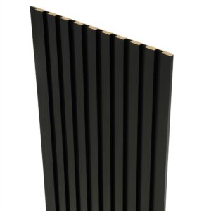 Lamele Ścienne na Płycie 275x45cm Panele Dekoracyjne CZARNE