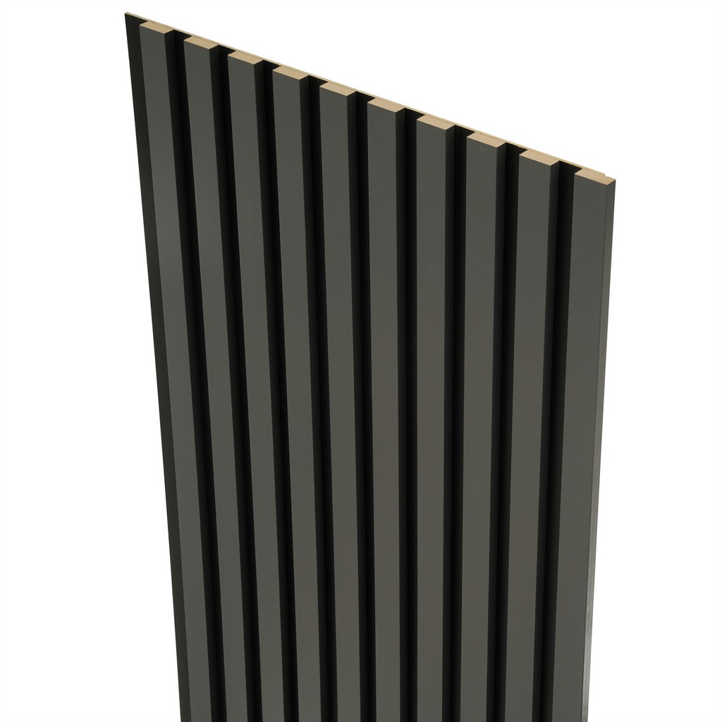 Lamele Ścienne na Płycie 275x45cm Panele Dekoracyjne GRAFIT