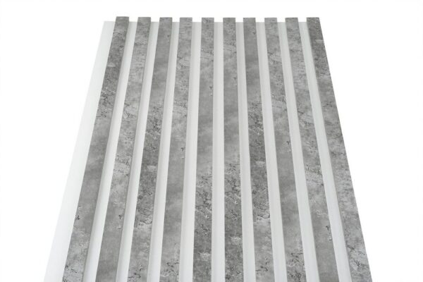Lamele dekoracyjne na białej płycie 275x45cm BETON - obrazek 4