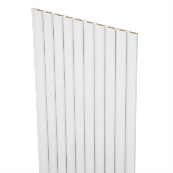 Lamele dekoracyjne na białej płycie 275x45cm BIAŁE