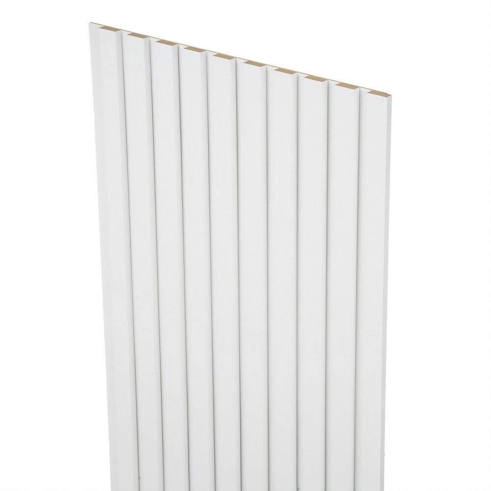 Lamele dekoracyjne na białej płycie 275x45cm BIAŁE