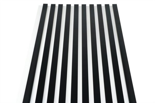 Lamele dekoracyjne na białej płycie 275x45cm CZARNE - obrazek 4