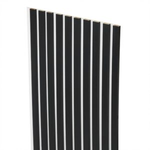 Lamele dekoracyjne na białej płycie 275x45cm CZARNE
