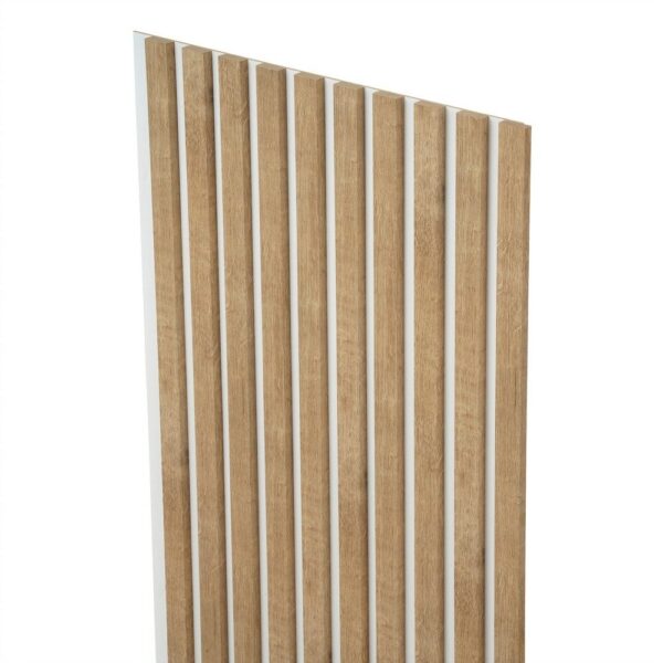 Lamele dekoracyjne na białej płycie 275x45cm DĄB CATINA