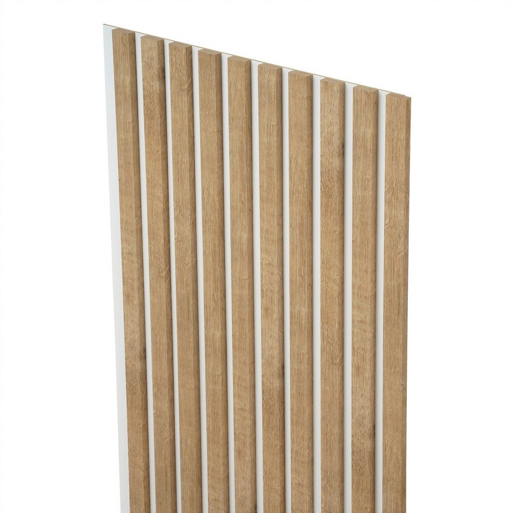 Lamele dekoracyjne na białej płycie 275x45cm DĄB CATINA