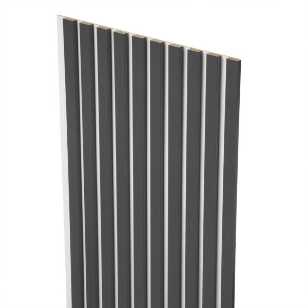 Lamele dekoracyjne na białej płycie 275x45cm GRAFIT
