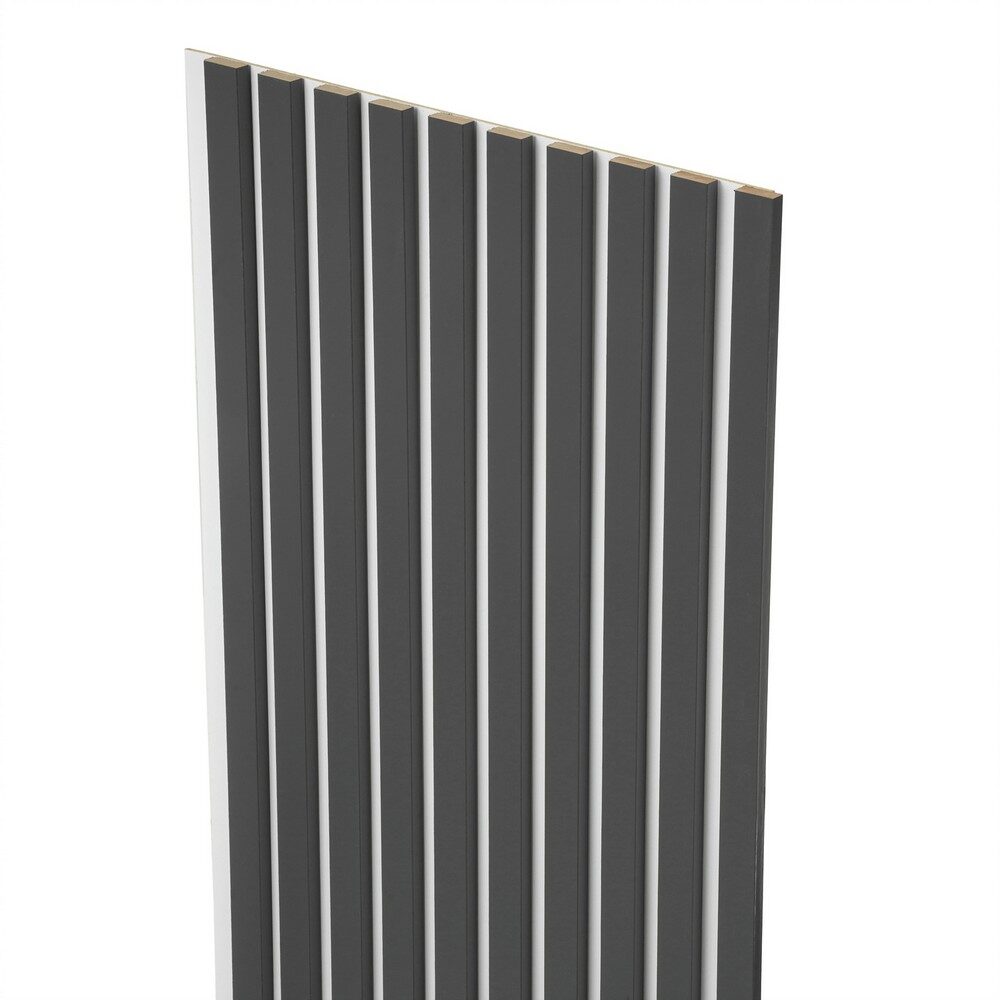 Lamele dekoracyjne na białej płycie 275x45cm GRAFIT