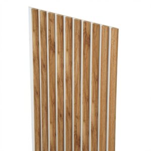 Lamele dekoracyjne na białej płycie 275x45cm DĄB WOTAN