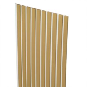 Lamele dekoracyjne na białej płycie 275x45cm ZŁOTE